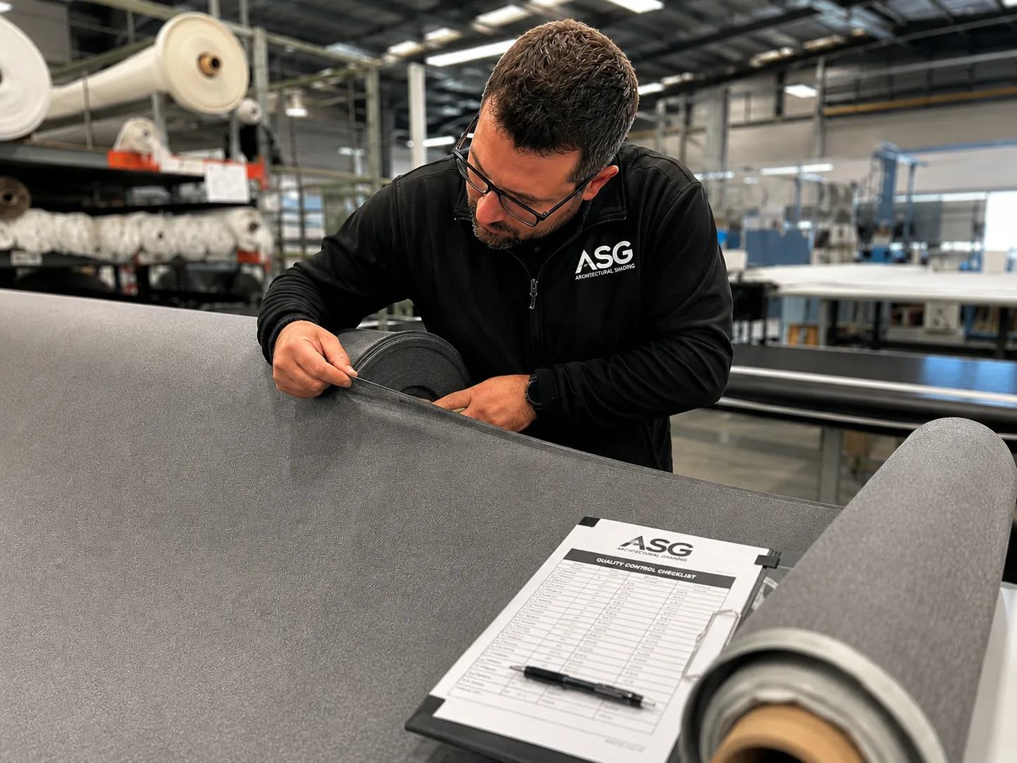 Quality inspection of finished awning